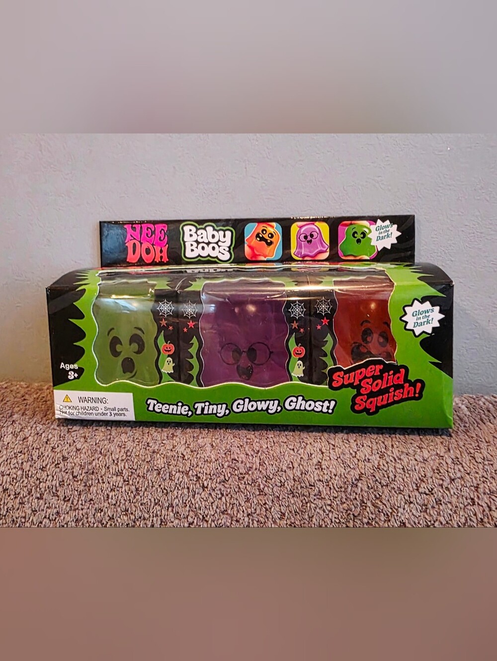 Set of 3 Vaseline Needoh Glow in the Dark Baby Boos Ghosts